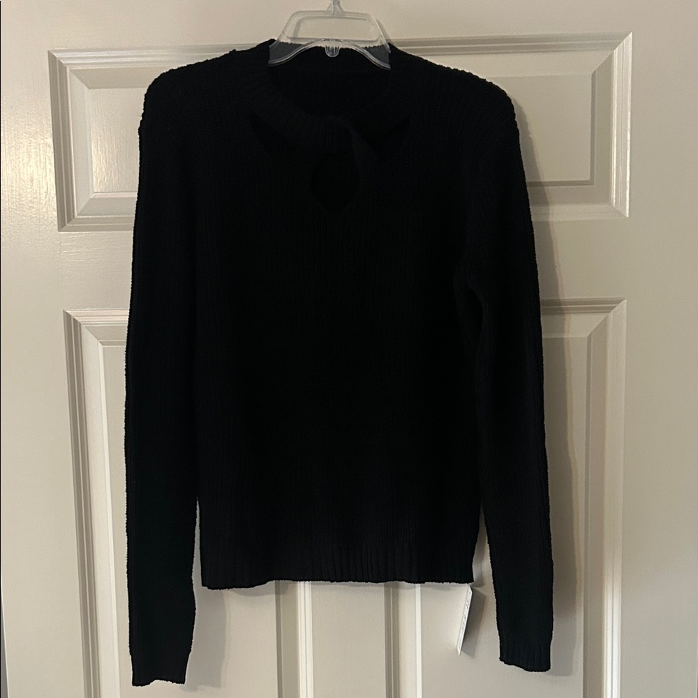 Cupshe Black Crew Neck Sweater